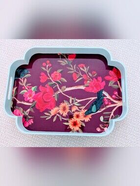 Anthropologie Sophie Lacquered Tray Chic Coffee Table Decor Accent